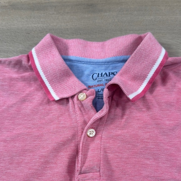 Chaps Men's birdseye pique Pink Polo Short Sleeve Shirt - Picture 5 of 10